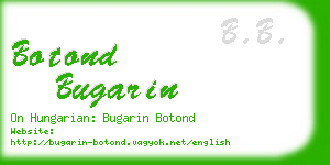 botond bugarin business card